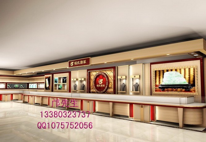 珠宝柜台_珠宝店面设计_翡翠展示柜_玉器展示柜