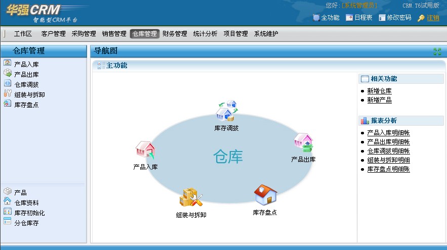 华强客户关系管理系统-在线CRM软件T6版本产