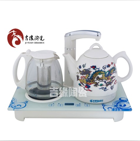 陶瓷电热水壶 智能抽水电茶壶 消毒锅 变色龙茶