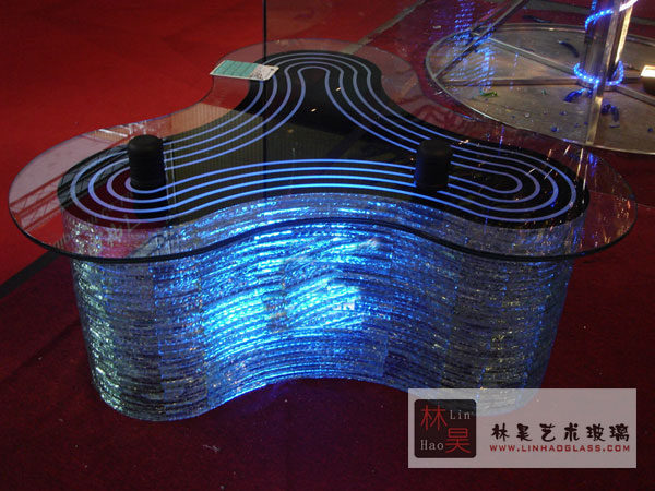 异型ktv茶几 - 佛山市南海区林昊艺术玻璃厂 -产